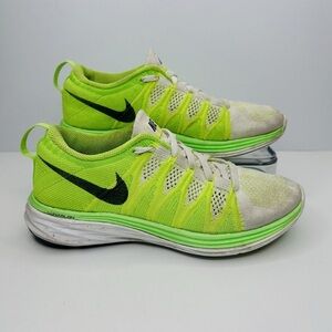 Nike Flyknit Lunar Lime and Black Sneakers